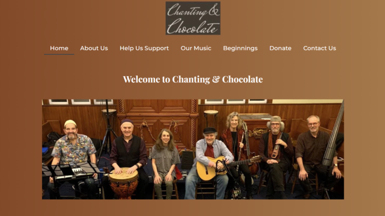 Chanting & Chocolate music group website project
