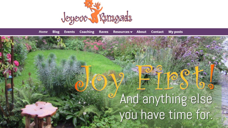 Joyous Renegade coaching and events website project